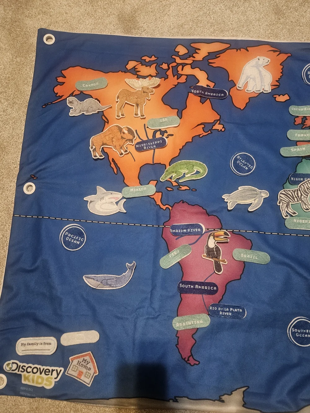 Discovery Kids Felt World Map